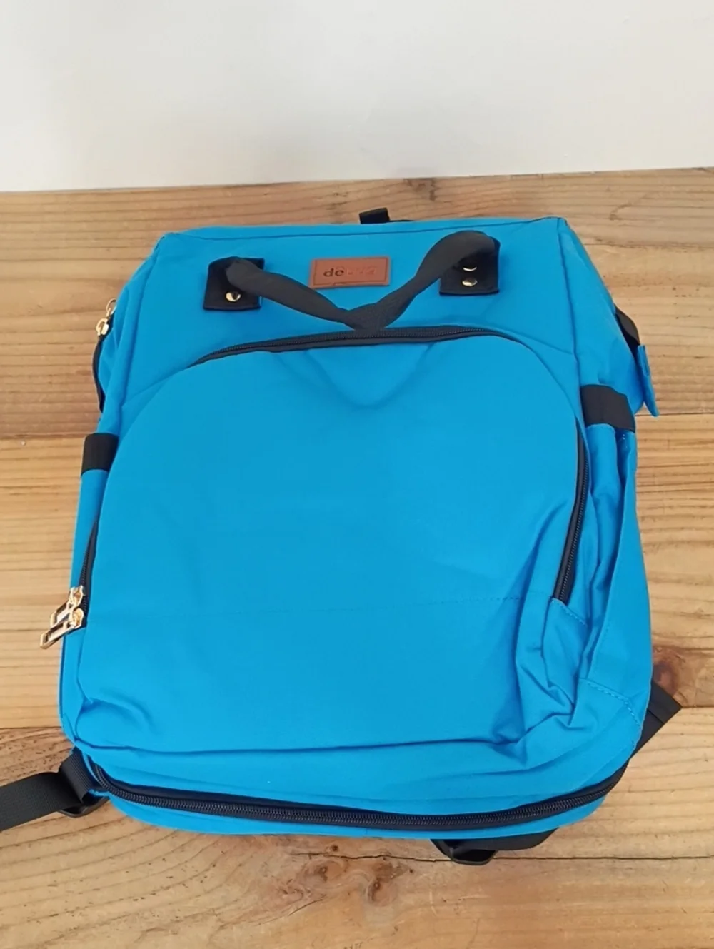 DEBUG Dual-Purpose Diaper Bag with Changing Station & Bassinet, Blue NWT